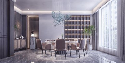 现代餐厅包厢3D模型下载